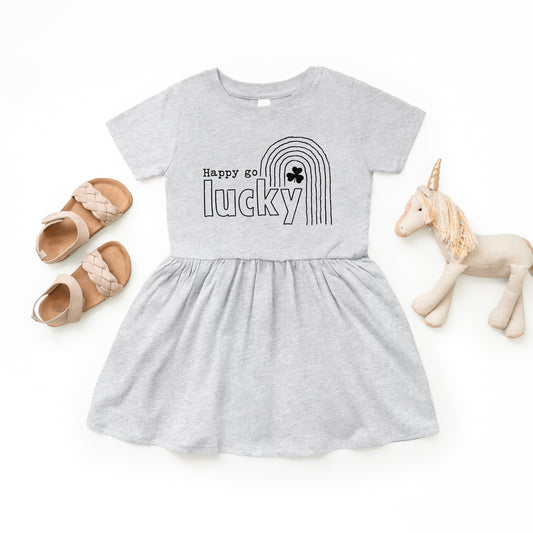 Happy Go Lucky Shamrock | Toddler Graphic Dress