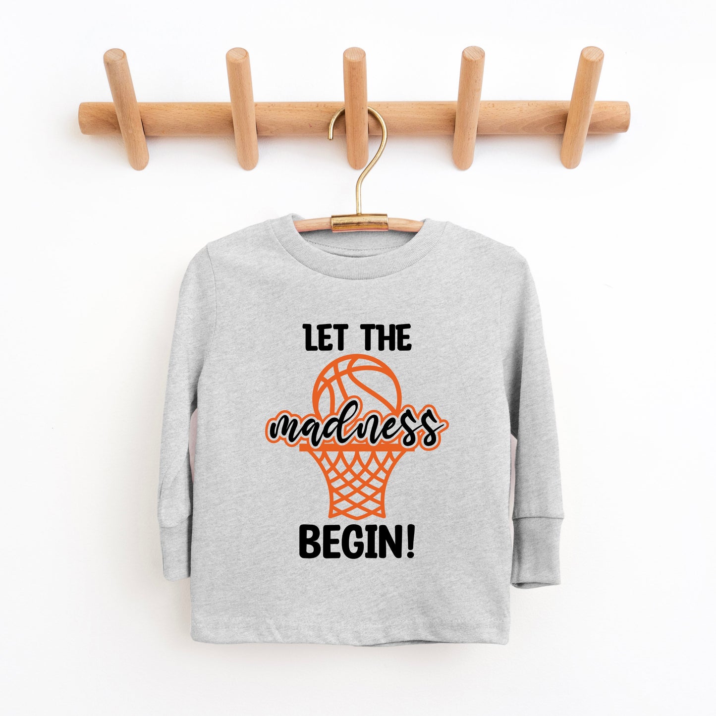 Basketball Madness Hoop | Youth Graphic Long Sleeve Tee