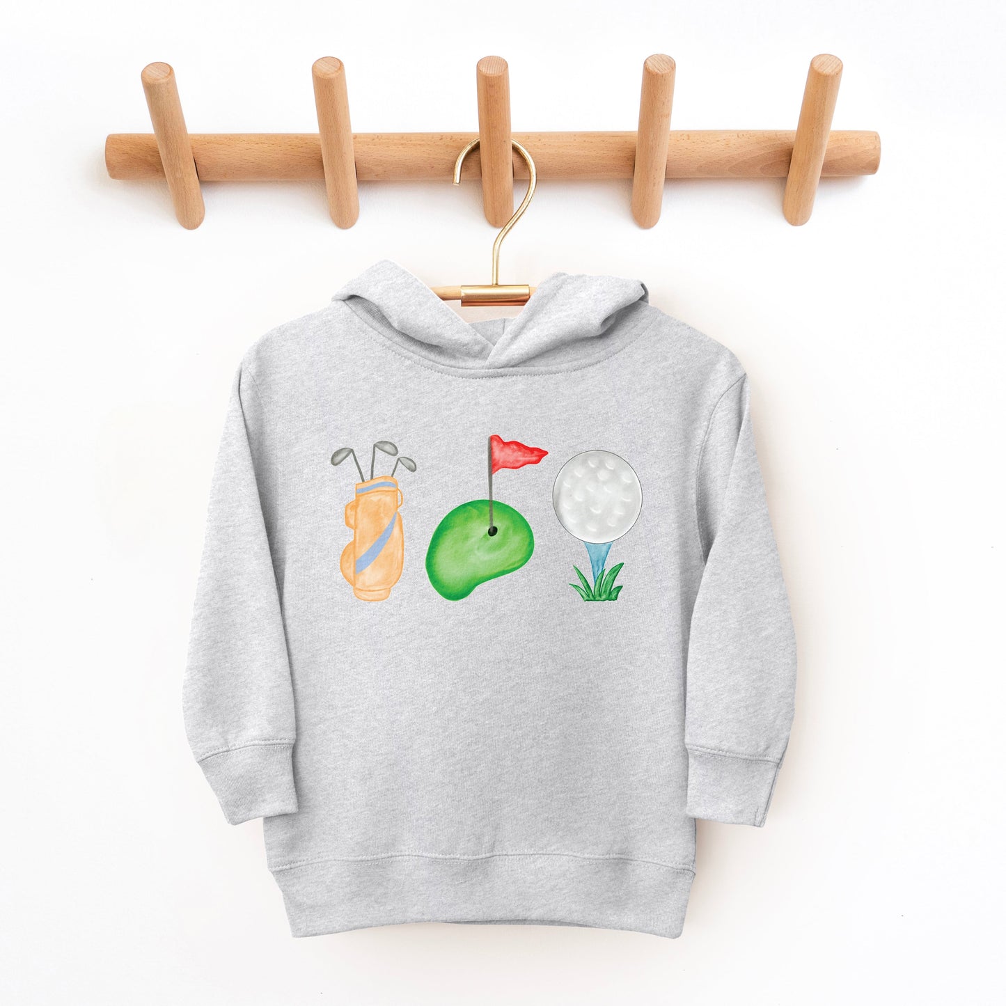 Golf Icons Watercolor | Toddler Graphic Hoodie