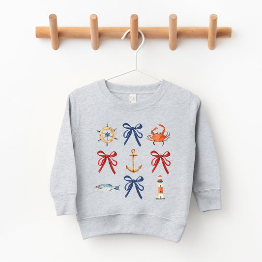 Coquette Nautical Collage | Youth Ultra-Soft Graphic Sweatshirt