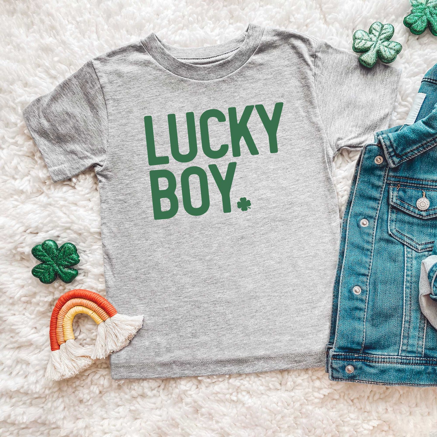 Lucky Boy Bold | Toddler Short Sleeve Crew Neck