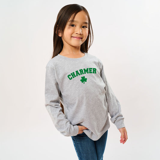 Charmer Clover | Youth Graphic Long Sleeve Tee
