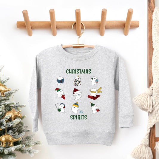 Christmas Spirits Green Words | Youth Ultra-Soft Graphic Sweatshirt