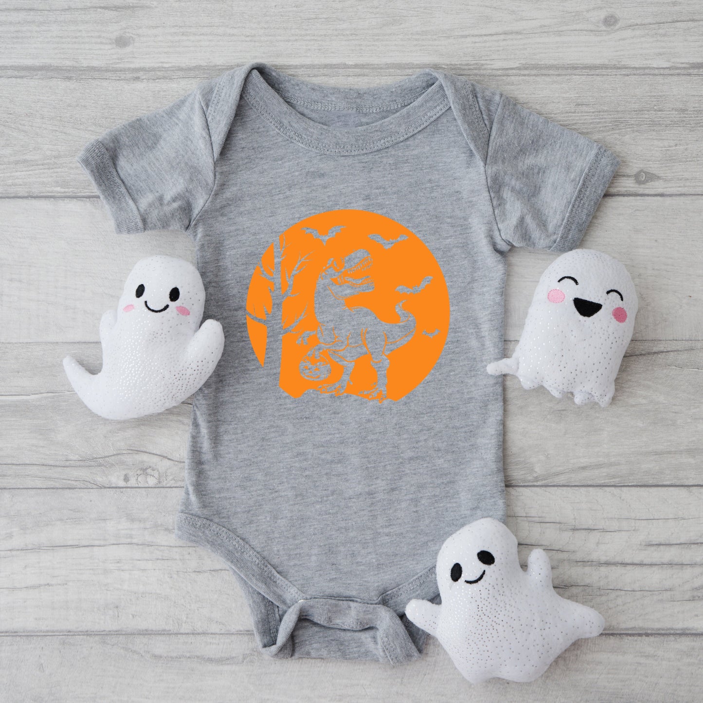 Dinosaur Moon | Baby Graphic Short Sleeve Onesie