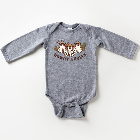 Howdy Ghouls Trio | Baby Graphic Long Sleeve Onesie