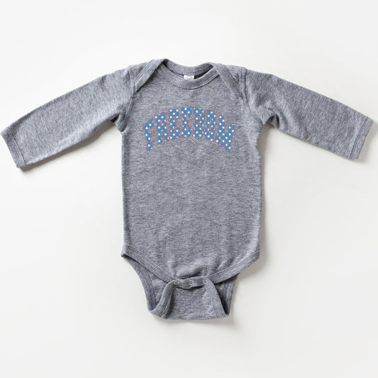 Retro Freedom Stars | Baby Long Sleeve Onesie