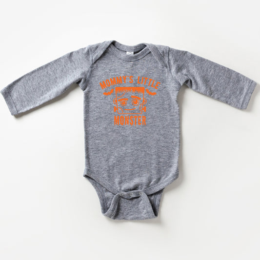 Mommy's Little Monster Boy | Baby Graphic Long Sleeve Onesie