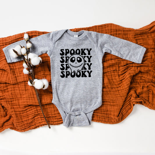 Spooky Smiley Jack | Baby Graphic Long Sleeve Onesie