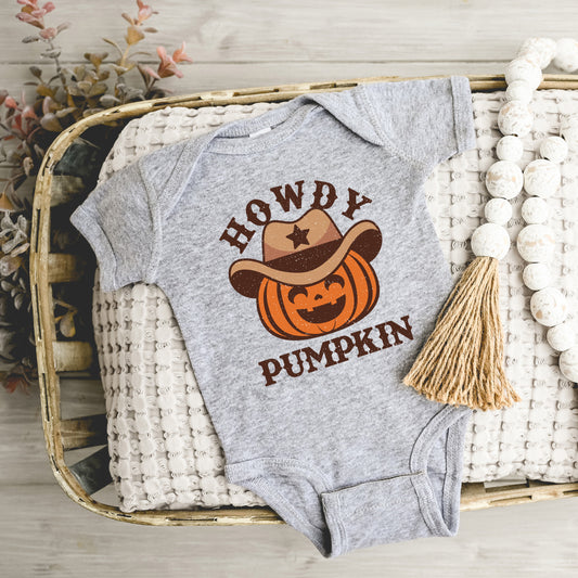 Howdy Pumpkin Hat | Baby Graphic Short Sleeve Onesie