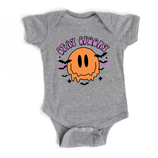 Stay Spooky Smiley Bats | Baby Graphic Short Sleeve Onesie