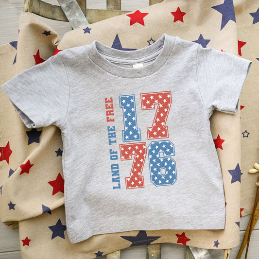 Land Of The Free Retro Stars | Youth Short Sleeve Crew Neck