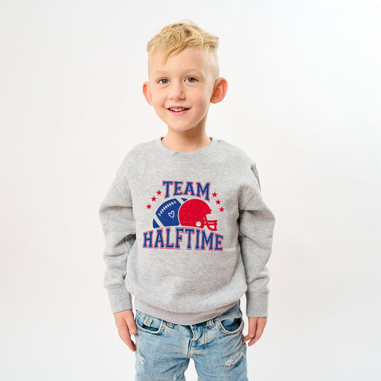 Team Halftime Distressed - Blue | Youth Ultra-Soft Graphic Sweatshirt