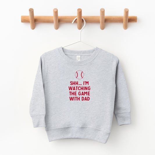 Watching The Game With Dad | Toddler Sweatshirt