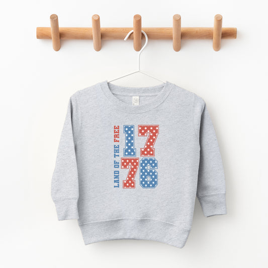 Land Of The Free Retro Stars | Toddler Sweatshirt