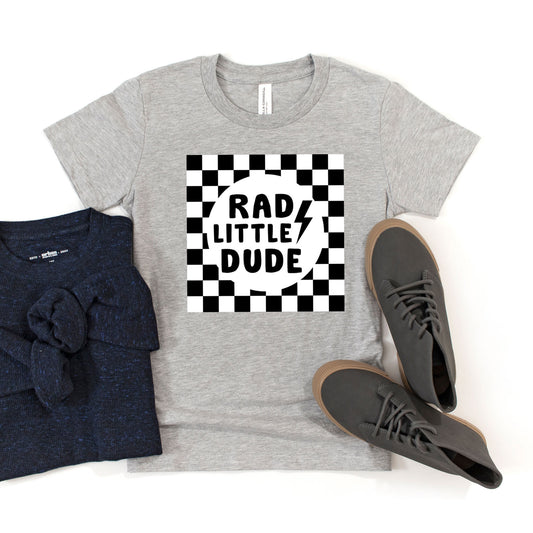 Rad Little Dude Checkered | Youth Graphic Short Sleeve Tee