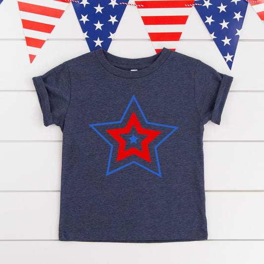 Patriotic Three Star | Youth Short Sleeve Crew Neck