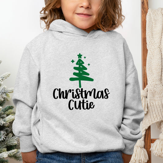 Christmas Cutie Tree Glitter | Toddler Graphic Hoodie