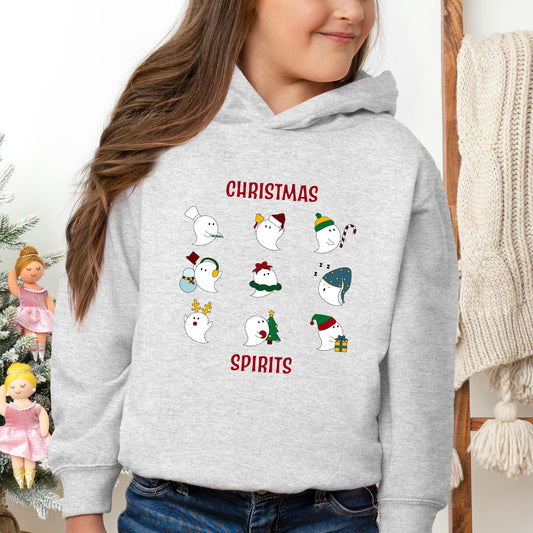 Christmas Spirits Red Words | Toddler Graphic Hoodie