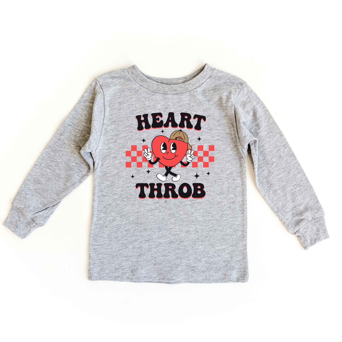 Checkered Heart Throb | Youth Long Sleeve Tee