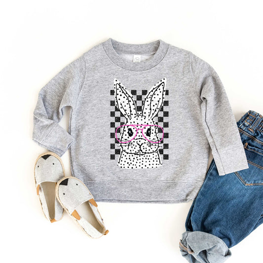 Spotted Bunny With Glasses | Toddler Sweatshirt
