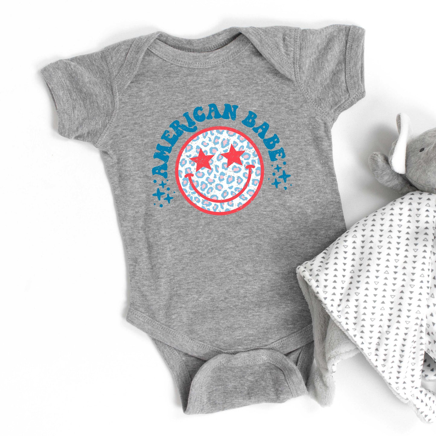Leopard American Babe | Baby Graphic Short Sleeve Onesie