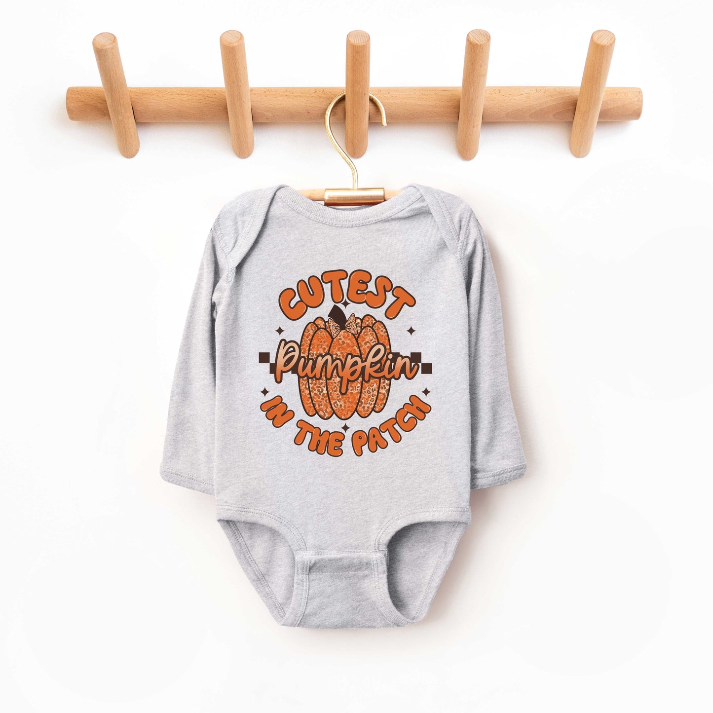 Cutest Pumpkin Leopard Print | Baby Graphic Long Sleeve Onesie