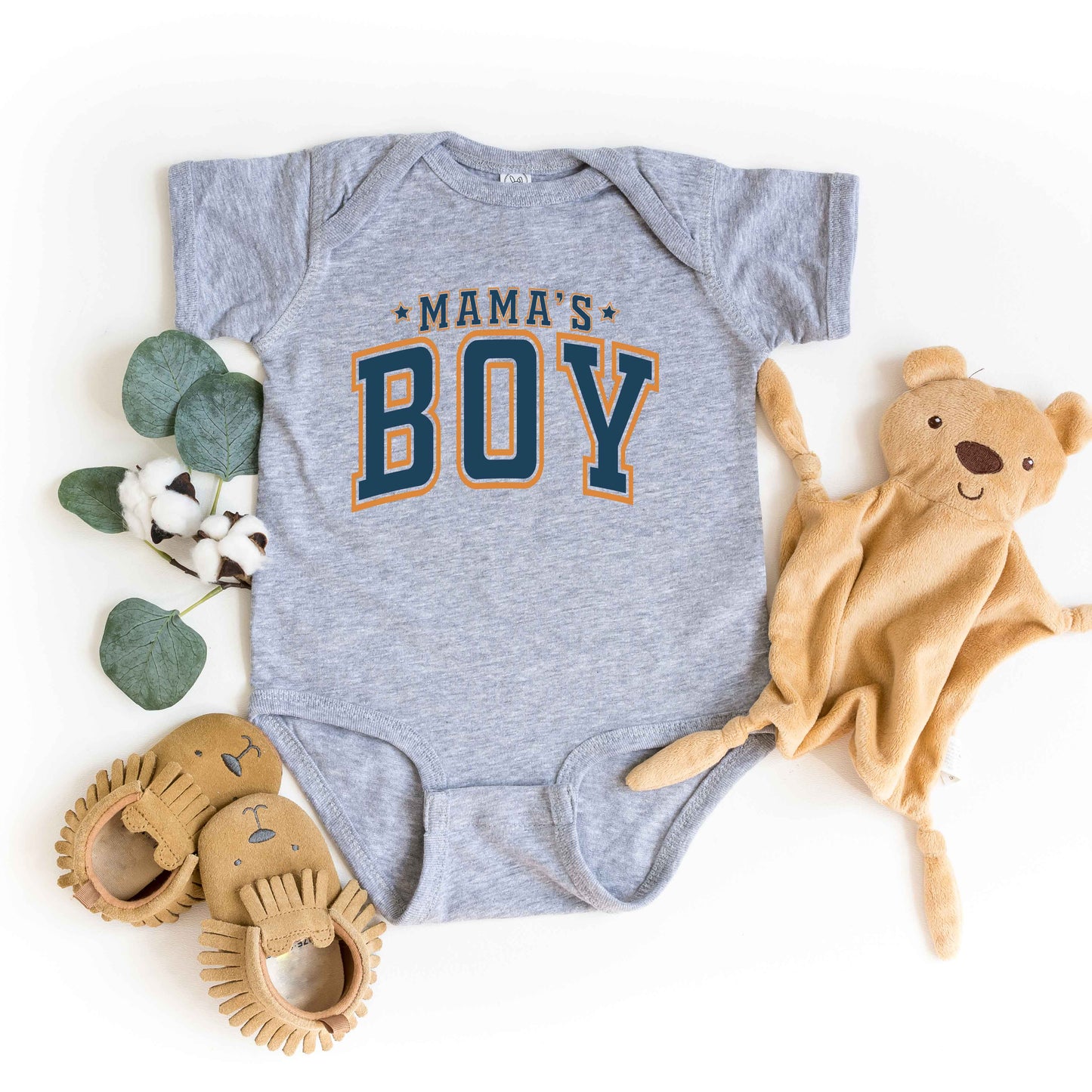 Mama's Boy Stars | Baby Graphic Short Sleeve Onesie