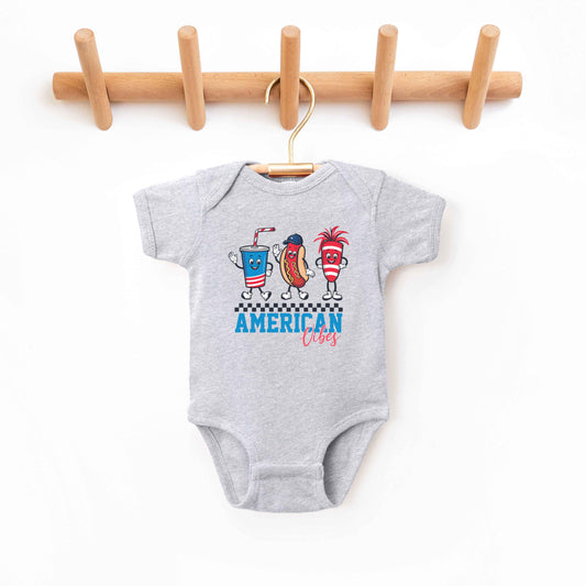 American Vibes Hot Dog | Baby Graphic Short Sleeve Onesie