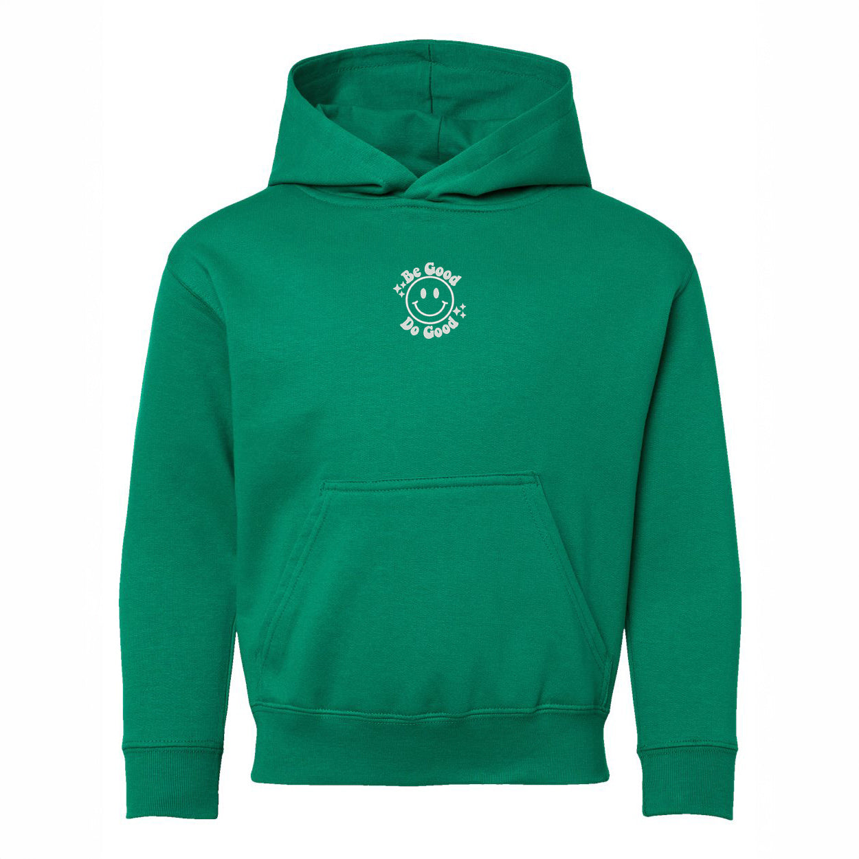 Embroidered Be Good Do Good Smiley Face | Youth Graphic Hoodie