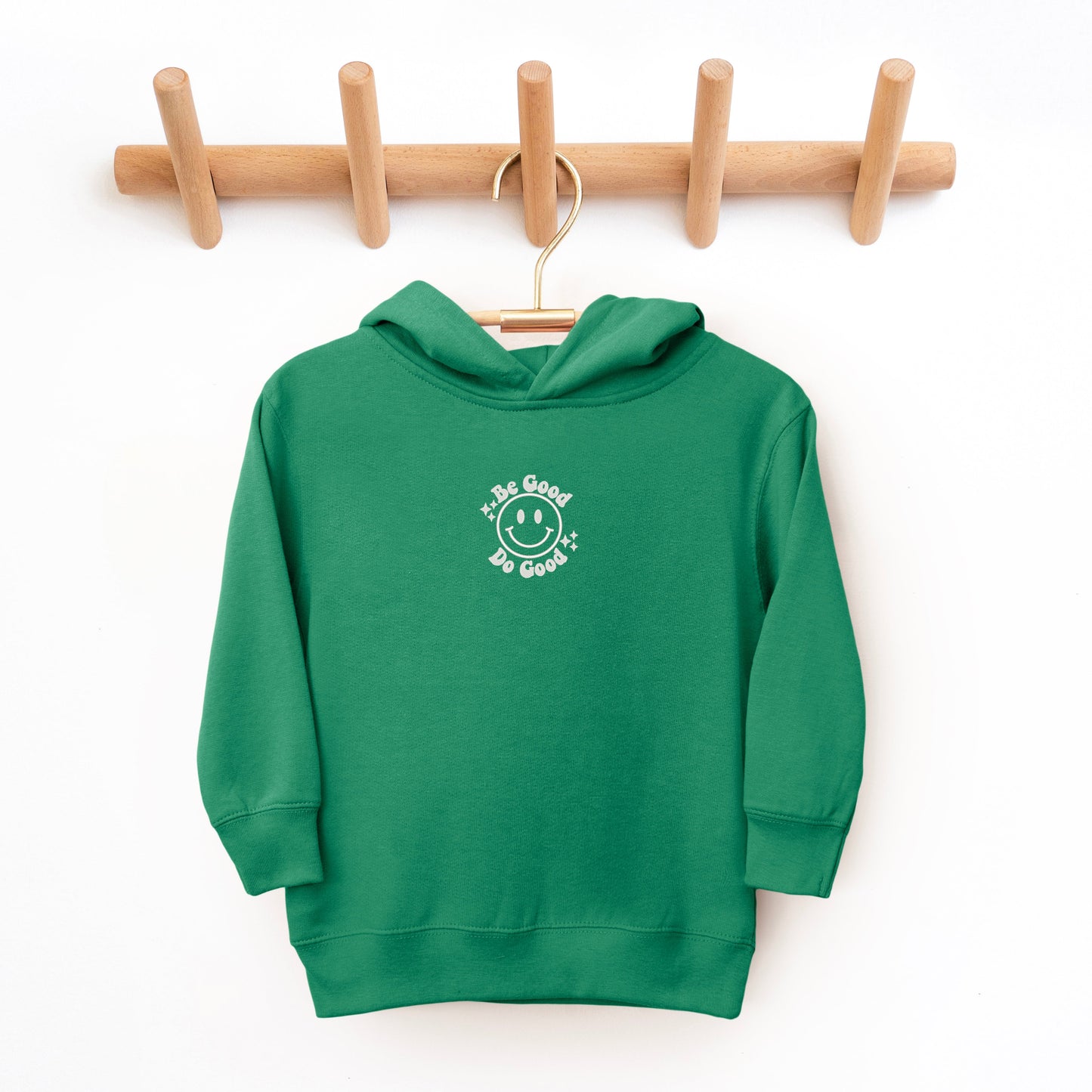 Embroidered Be Good Do Good Smiley Face | Toddler Graphic Hoodie