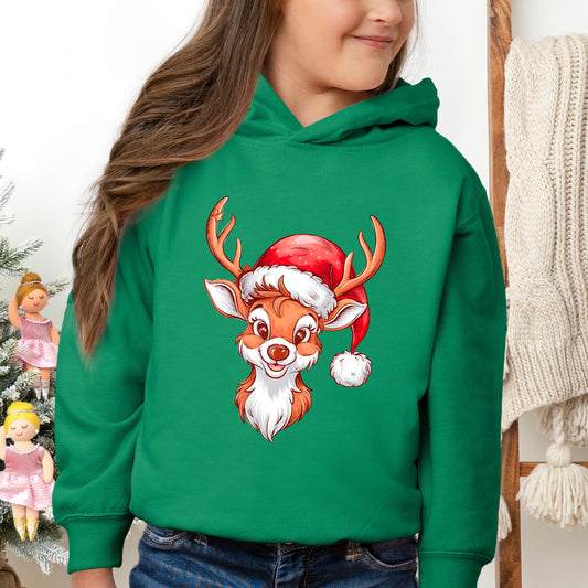 Cute Reindeer Head | Toddler Graphic Hoodie