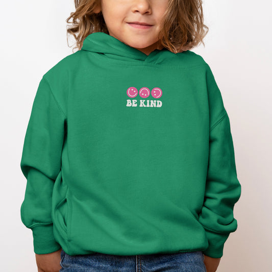 Embroidered Be Kind Turning Smiles | Toddler Graphic Hoodie