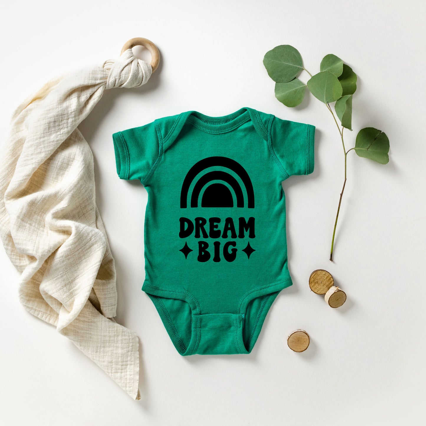 Dream Big Rainbow | Baby Graphic Short Sleeve Onesie