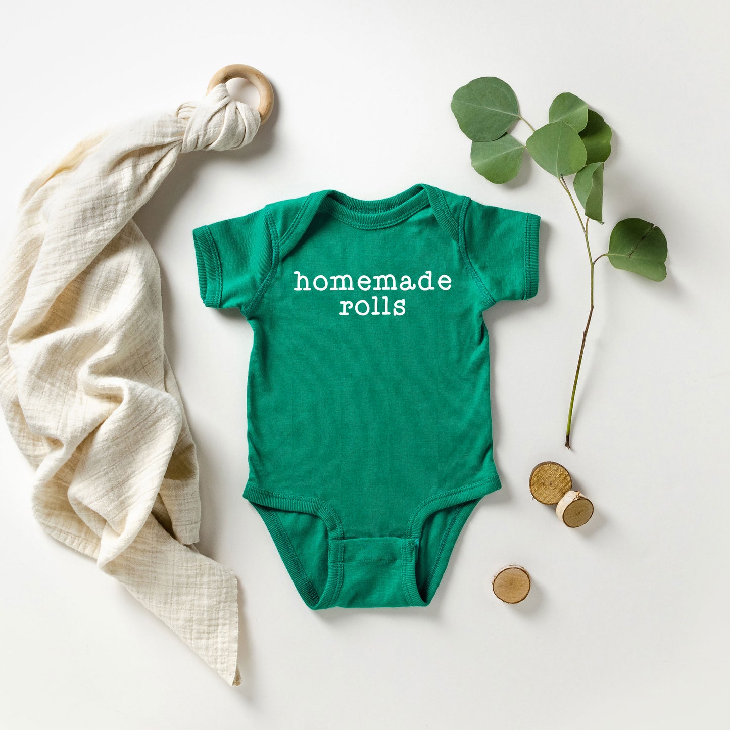 Homemade Rolls Typewriter | Baby Graphic Short Sleeve Onesie
