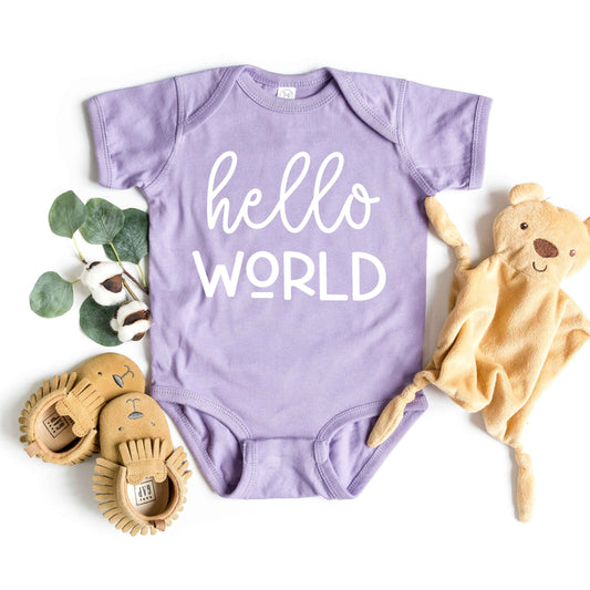 Hello World | Baby Graphic Short Sleeve Onesie