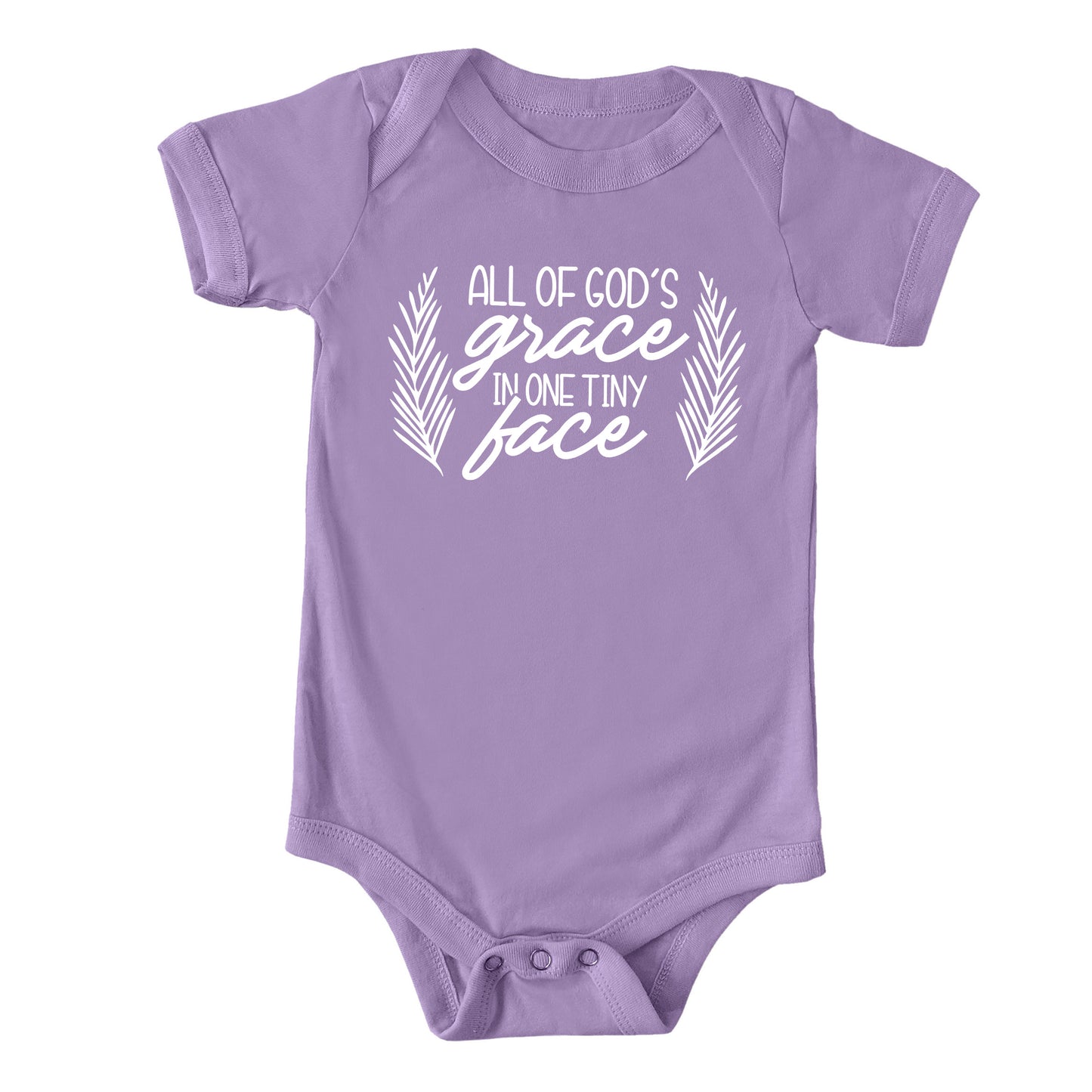 All Of God's Grace In One Tiny Face | Baby Graphic Short Sleeve Onesie