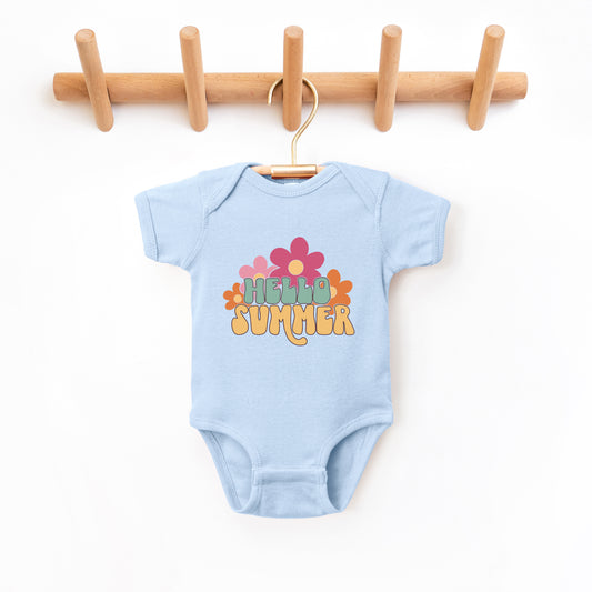 Hello Summer Flowers | Baby Graphic Short Sleeve Onesie