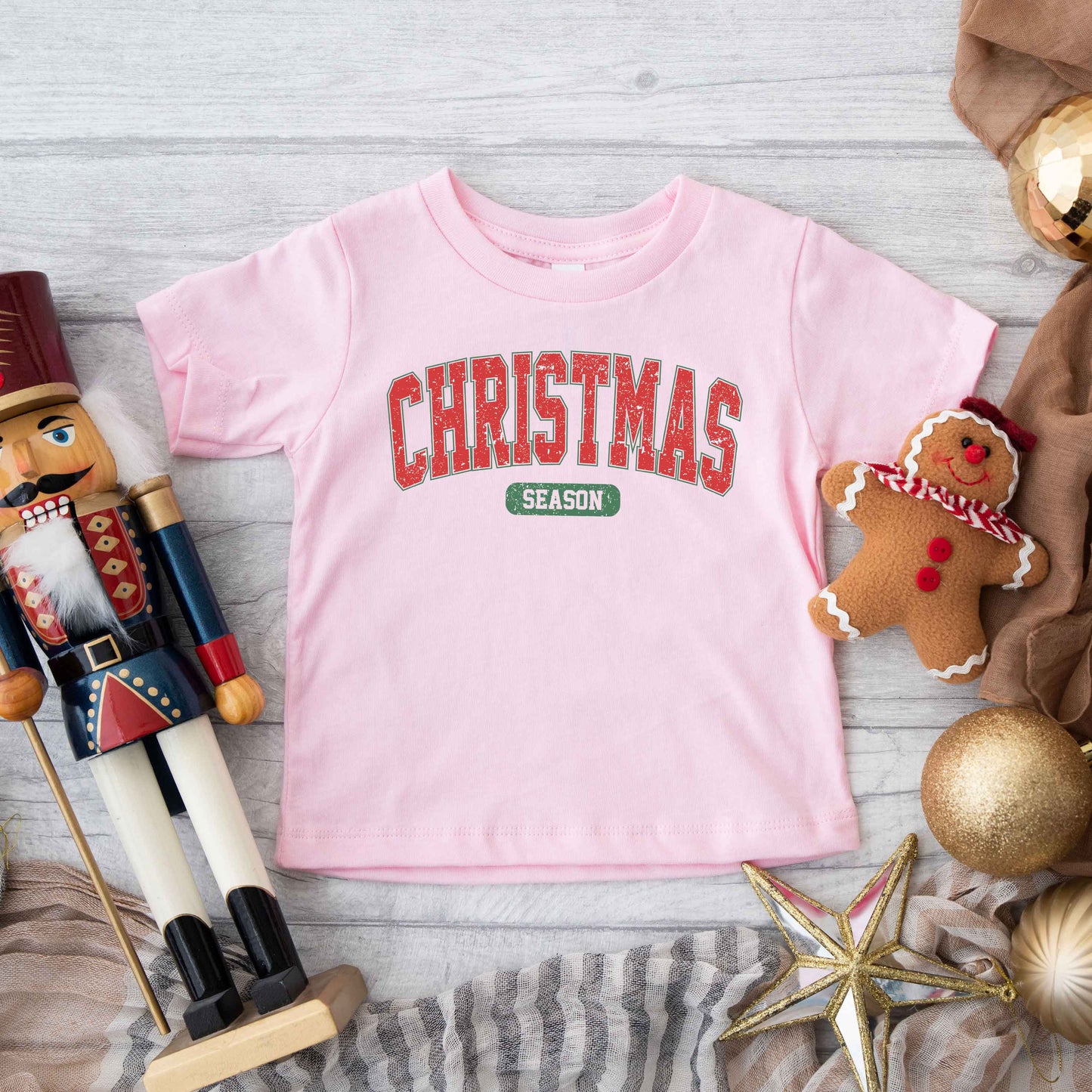 Varsity Christmas Season | Toddler Graphic Short Sleeve Tee