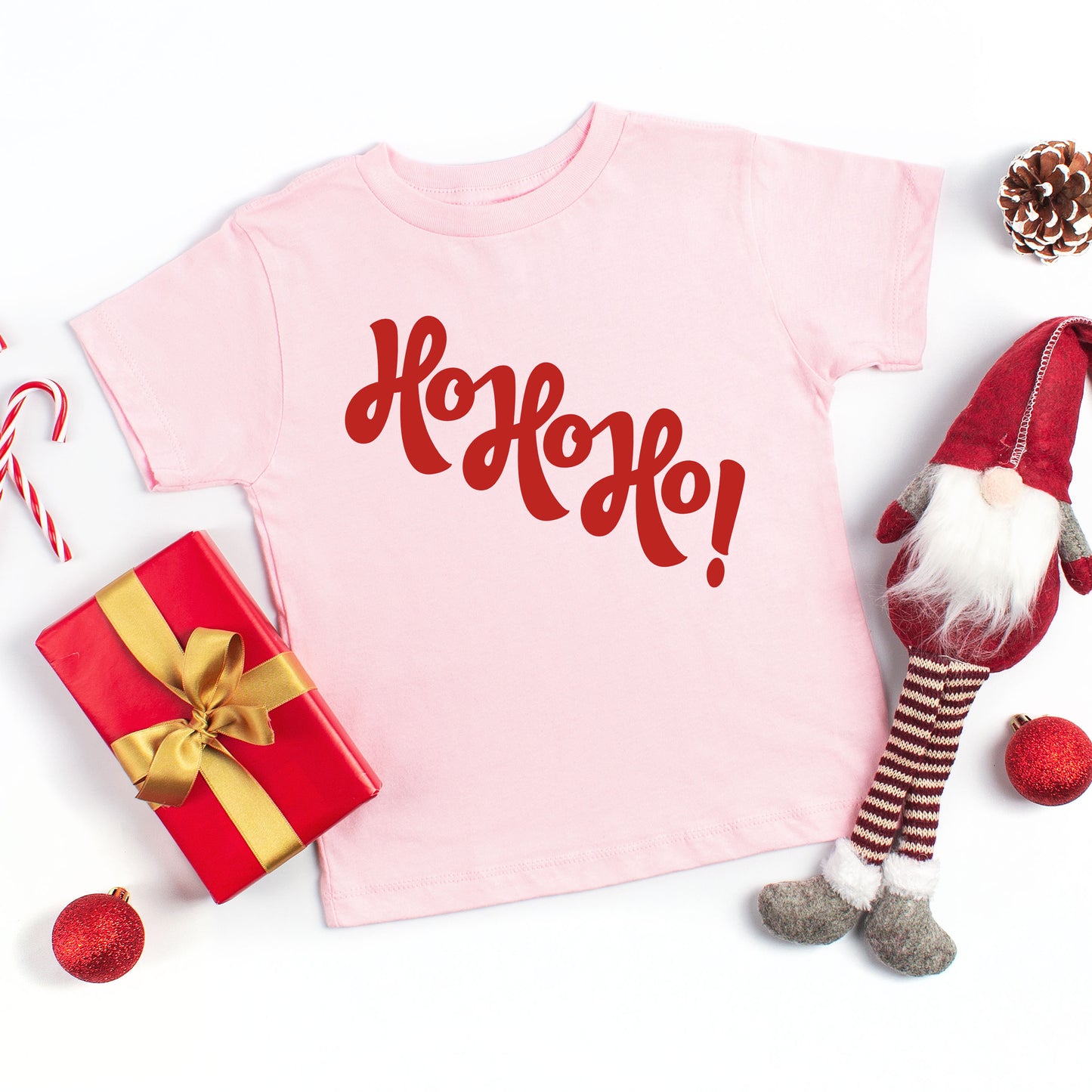 Diagonal Ho Ho Ho | Toddler Graphic Short Sleeve Tee