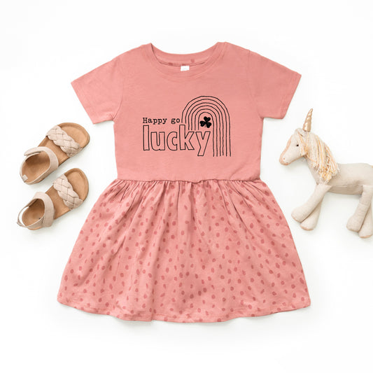 Happy Go Lucky Shamrock | Toddler Graphic Dress