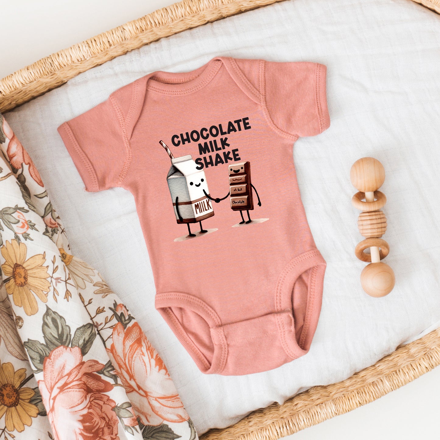 Chocolate Milk Shake | Baby Graphic Short Sleeve Onesie