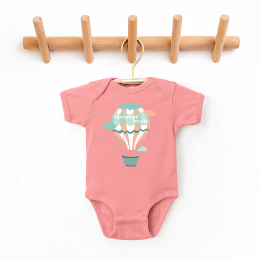 Adventure Awaits Clouds | Baby Graphic Short Sleeve Onesie