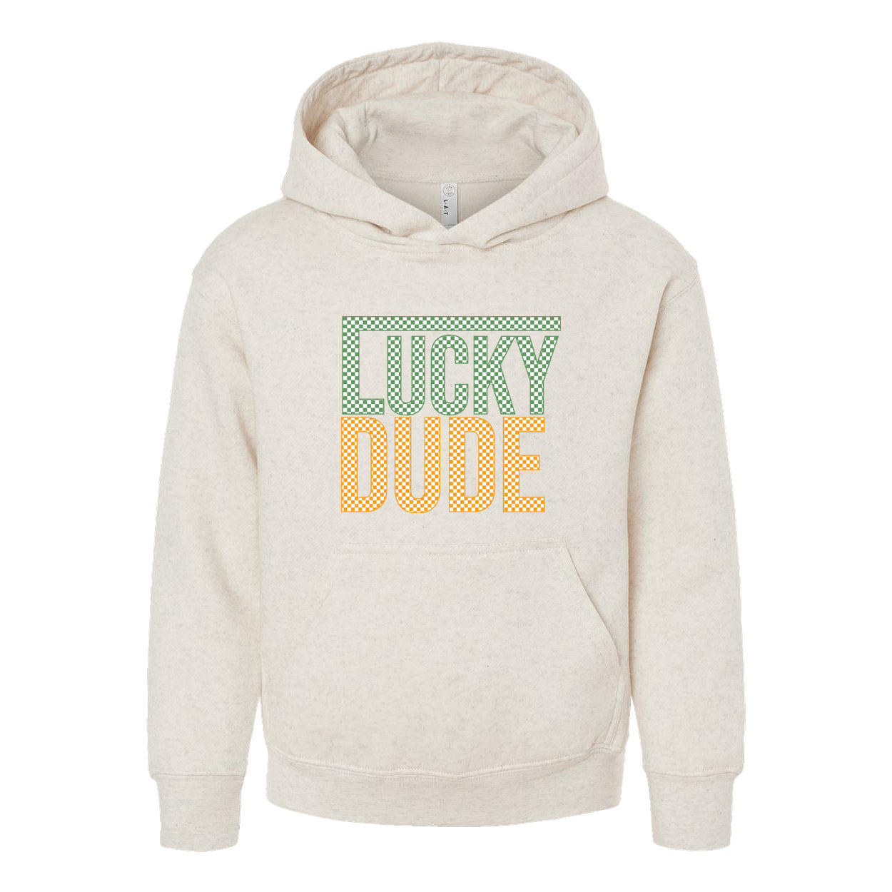 Block Checkered Lucky Dude | Youth Graphic Hoodie
