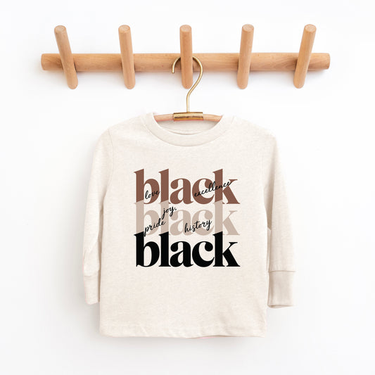 Black History Stacked | Youth Graphic Long Sleeve Tee