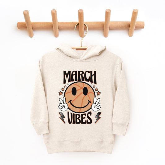 March Vibes Basketball | Toddler Graphic Hoodie
