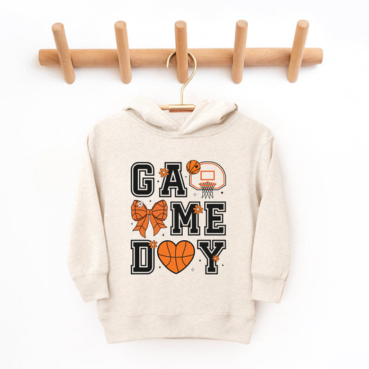 Basketball Game Day Coquette | Toddler Graphic Hoodie