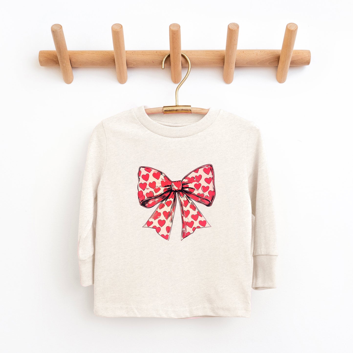 Coquette Hearts | Toddler Graphic Long Sleeve Tee