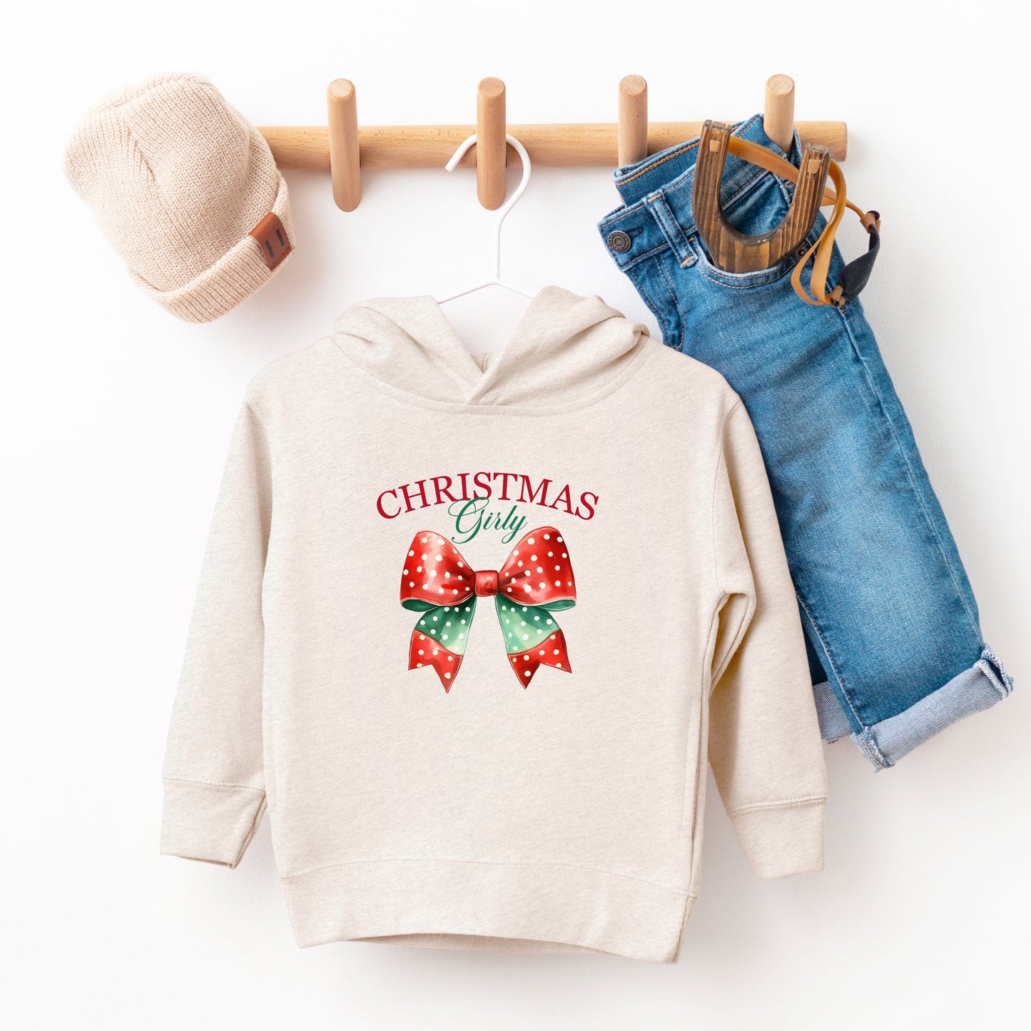 Coquette Christmas Girly | Toddler Graphic Hoodie