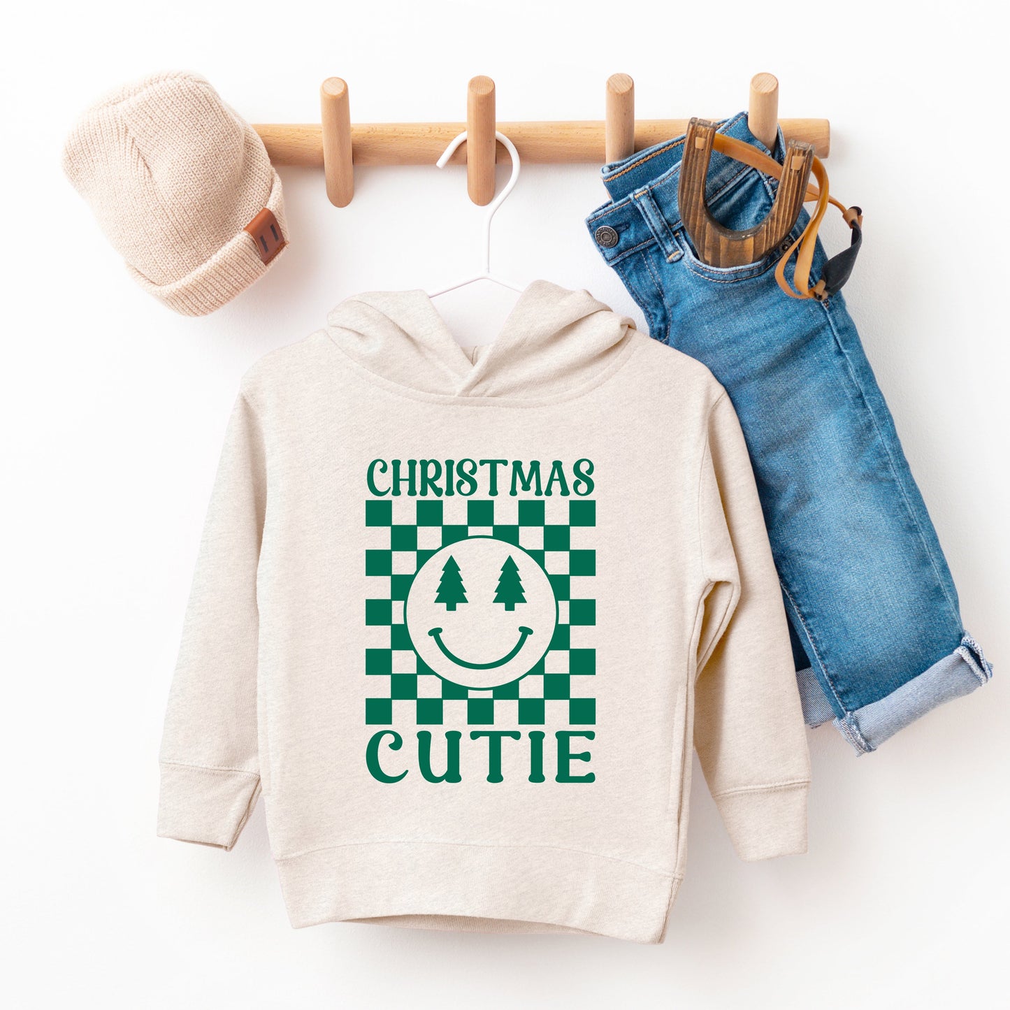 Christmas Cutie Checkered | Toddler Graphic Hoodie