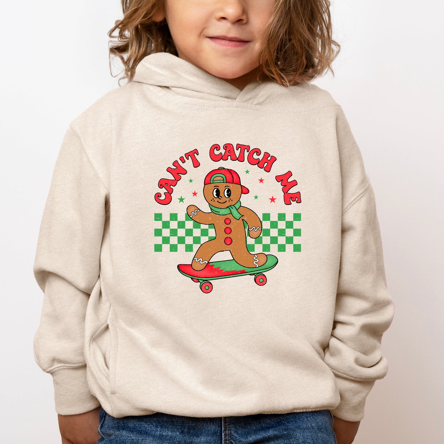 Gingerbread Man Skateboard | Toddler Graphic Hoodie